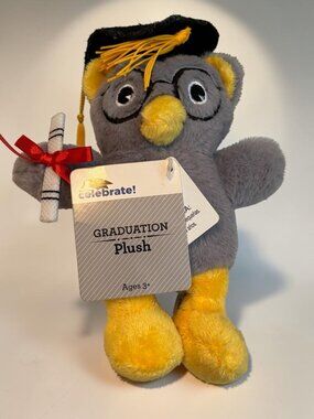 Graduation Owl Plush Toy Celebrate! By Dan Dee With Cap & Diploma - Ages 3+
